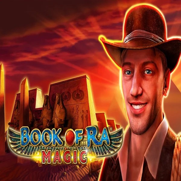 Official Slots logo: Book of Ra Magic by Greentube at Spinnaus Casino